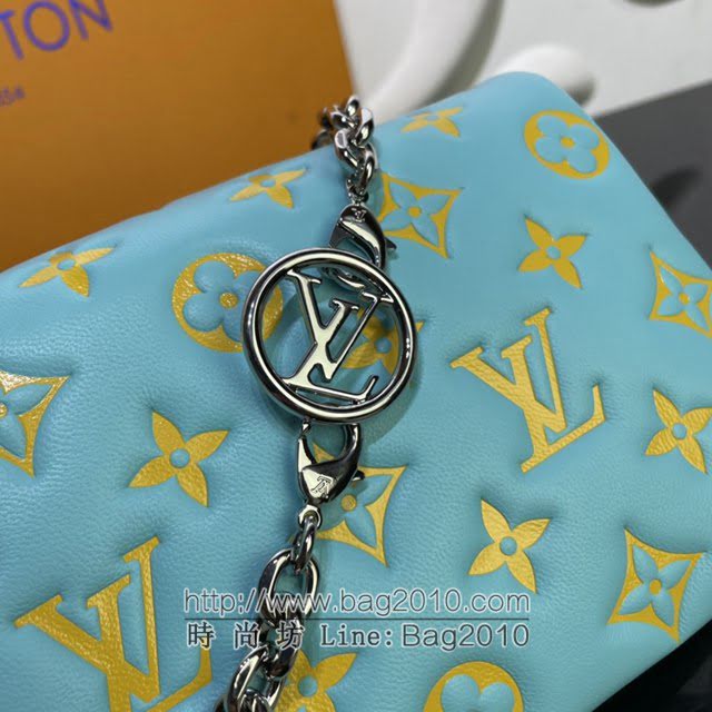 Louis Vuitton新款女包 M80744 路易威登Pochette Coussin链条包 Monogram压纹绵羊皮LV小挎包  ydh4168